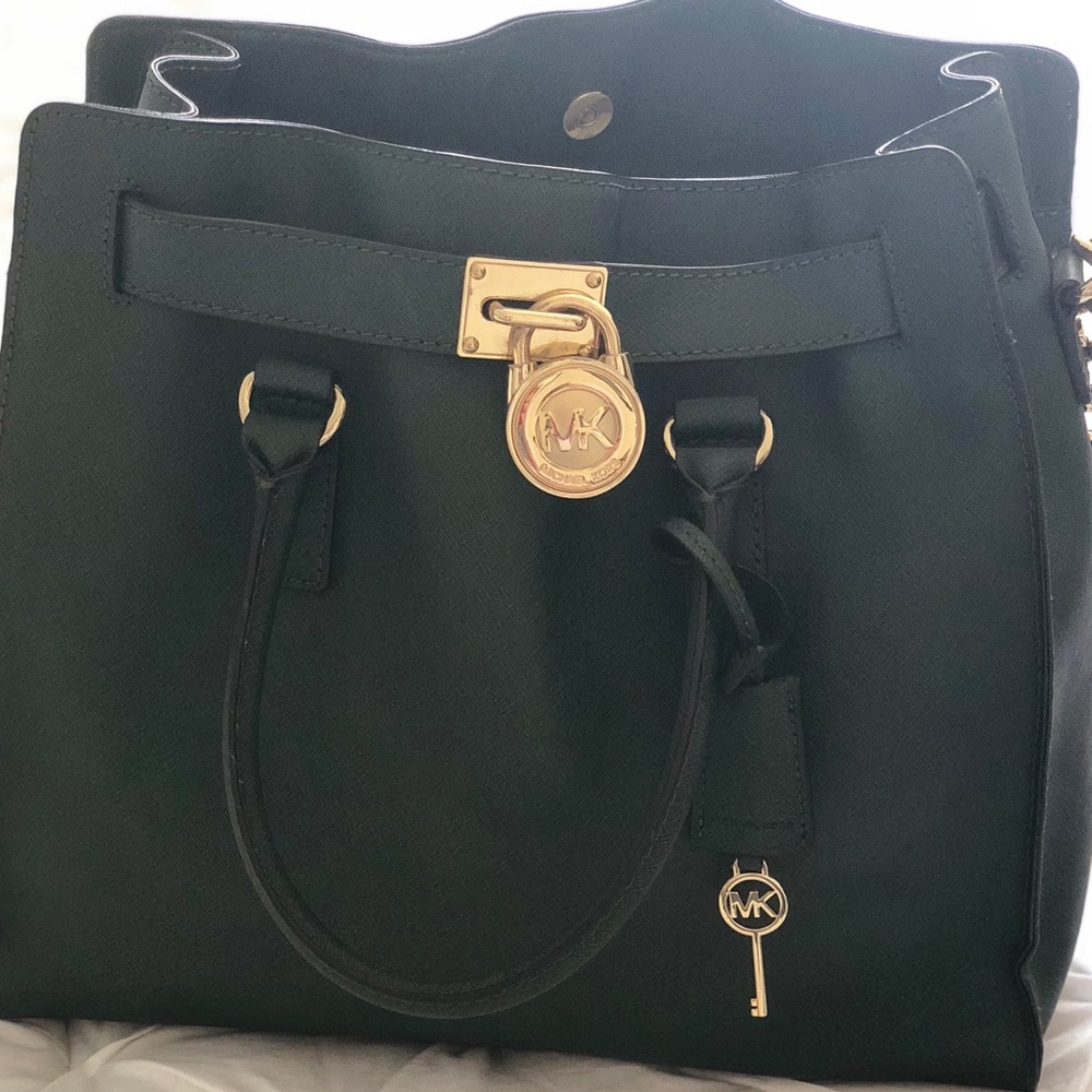 Michael Kors Hamilton - Green Safiano Leather